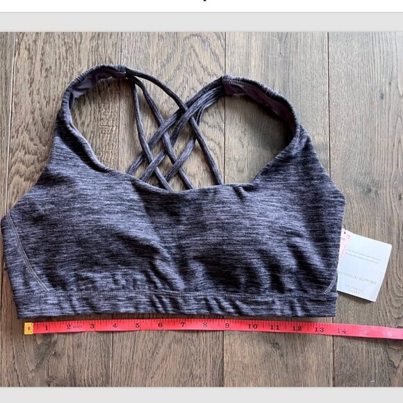Victoria’s Secret Strappy Sports Bra Size L Gray NWT Yoga Gym Activewear Support - Picture 4 of 5